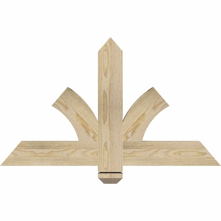 Ekena Millwork Redmond Rough Sawn Timber Gable Bracket, Douglas Fir, 36"W x 21"H x 2"D x 4"F, 14/12 Pitch GBW036X21X0204RED00RDF